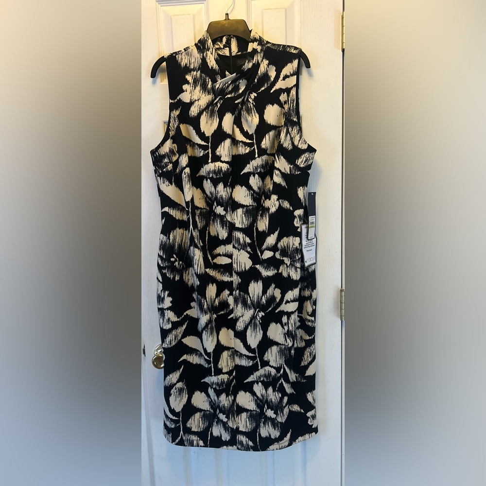 Rachel Roy Black&White Sleeveless Midi Dress. 18W.